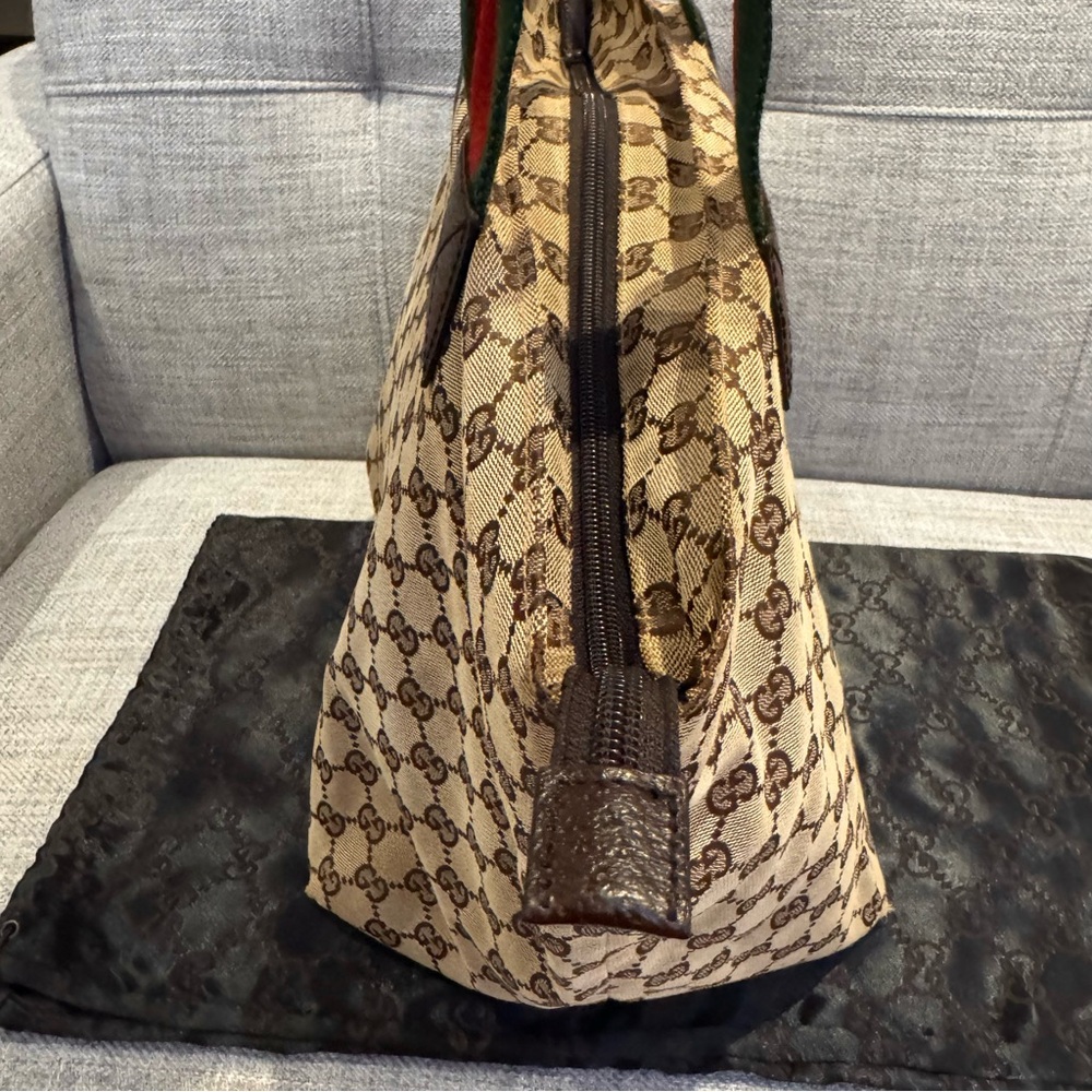 ✨Gucci GG Canvas Leather Tote Bag – Beige/Brown ✨ - Picture 8 of 17